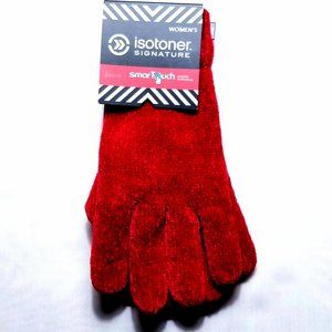 ISOTONER smarTouch Signature Red Women’s Textured Texting Gloves